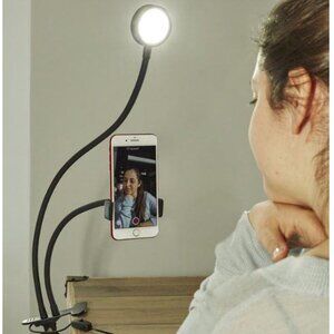 *OPEN BOX* Kikkerland Live Streaming Lighting Kit Phone Holder + Light! Clamp